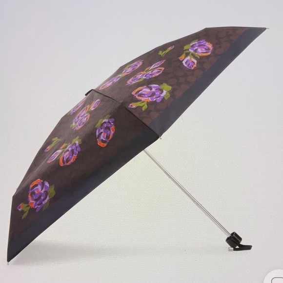 ☔️ COACH MINI UMBRELLA IN SIGNATURE ROSE PRINT ☔️ - Picture 10 of 16